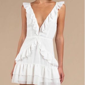 Tobi-ruffle skater dress, medium